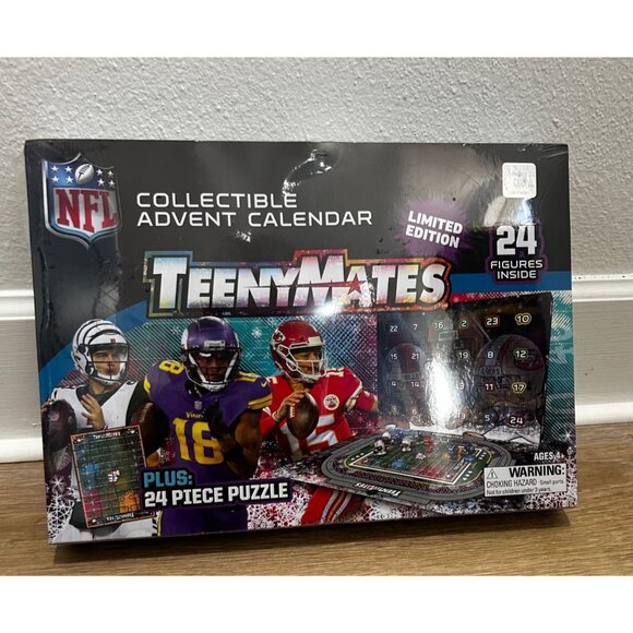 NEW in box with plastic NFL TeenyMates Collectible Advent Calendar MSRP $44.99 - Picture 1 of 3